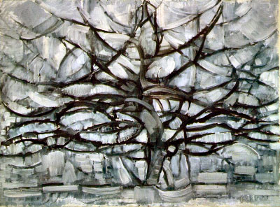 Grey Tree by Mondrian - kateduffyartpaintings.wordpress.com